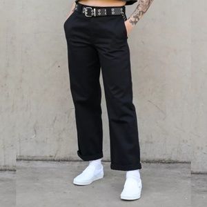 Dickies Roll Hem Belted Cropped Work 